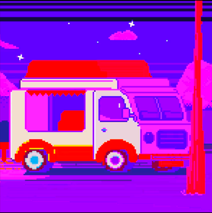 автобус в другой цветовой гамме