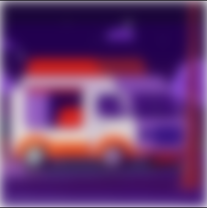 заблюренный автобус